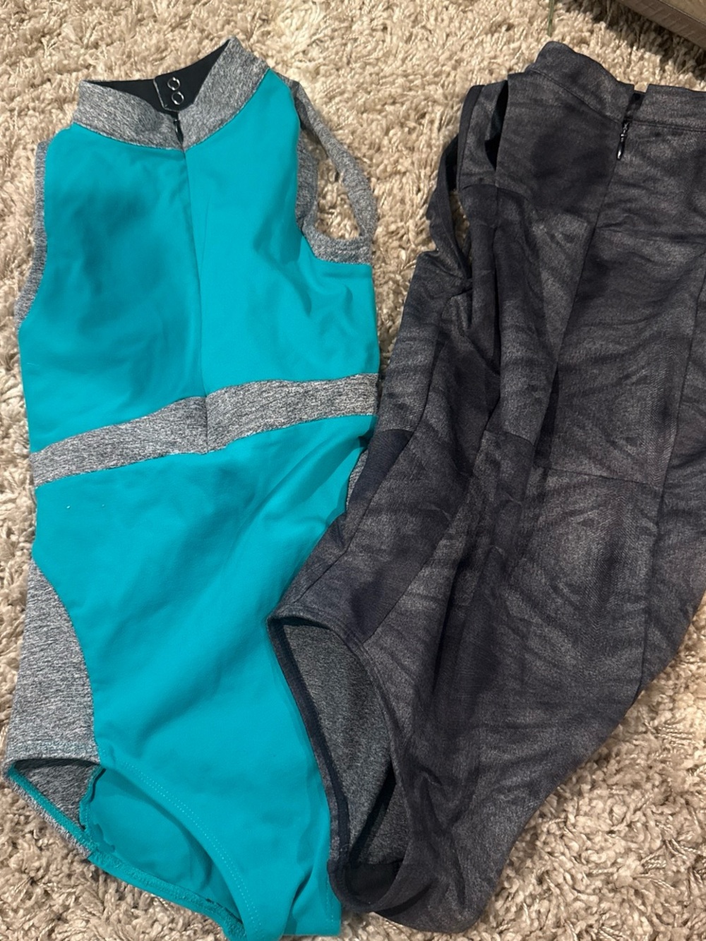 Jo+Jax Gymnastics Dance Leotard Lot of 2 CL & YL Open Back Excellent